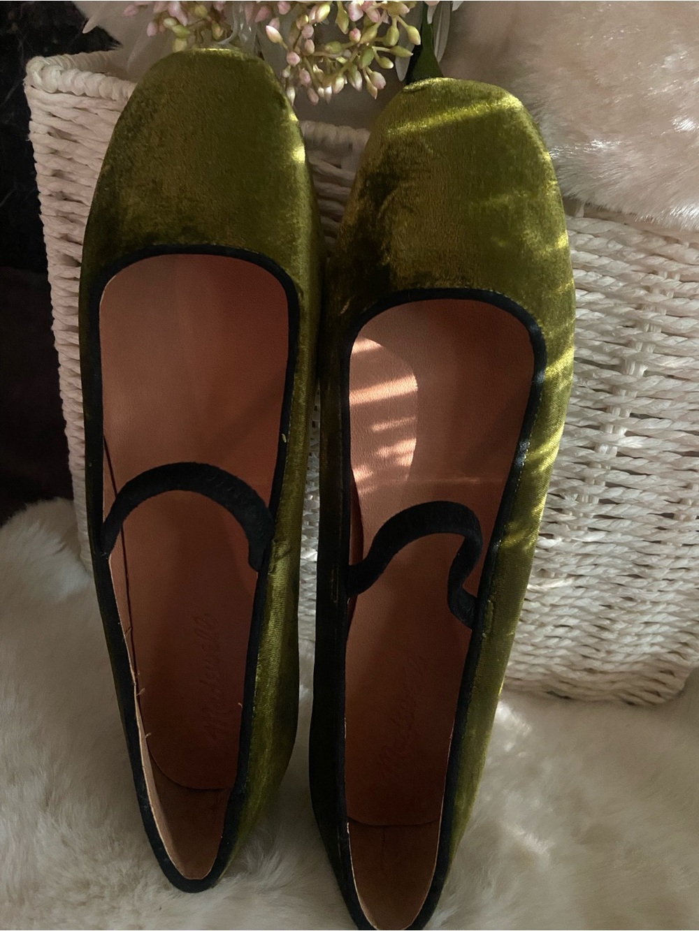 Madewell Greta Ballet Flat In Rich Green Velvet. NWT 💚 - Picture 11 of 12